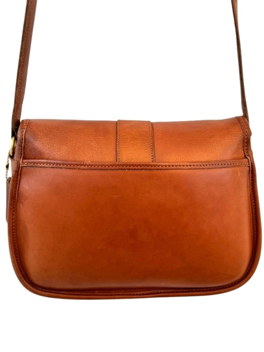 Vintage Coach British Tan Chelsea Saddle Bag Style #9894 USA Made - Rare - Picture 9 of 14